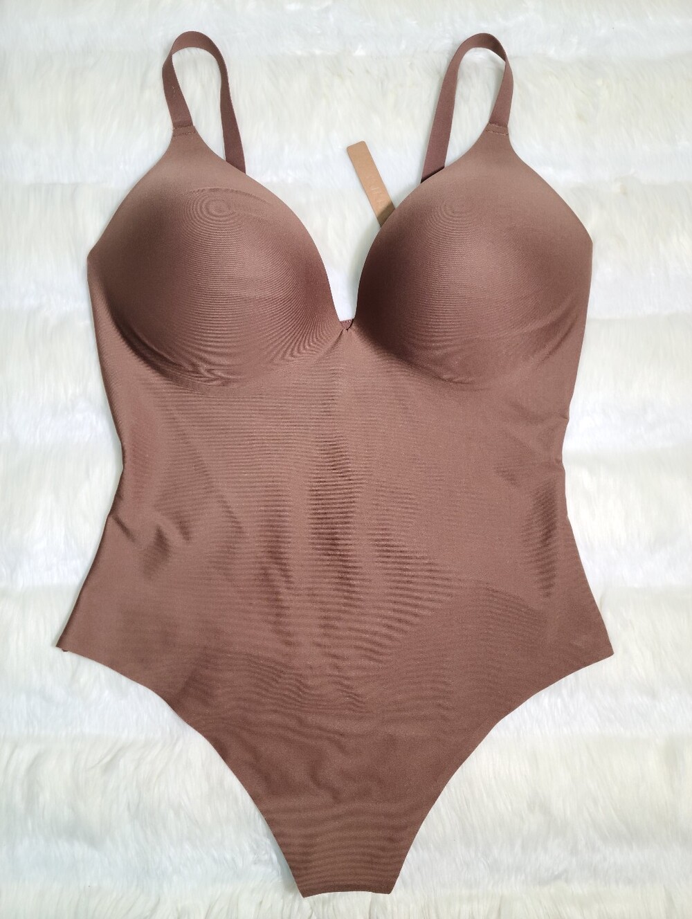 SKIMS Body Super Push Up Thong Bodysuit Brown Jasper 3X NEW